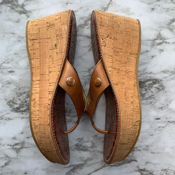 *SOLD* Sam Edelman US 7.5M Romy Brown Wedge Sandal - Picture 4 of 7